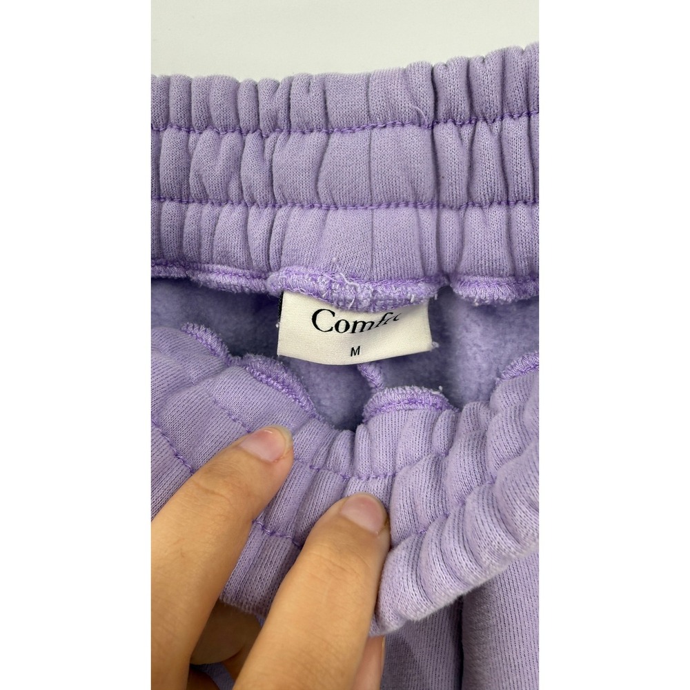 Comfrt Pastel Edit Lavender Purple Fleece Jogger Sweatpants Womens Medium - Picture 5 of 5